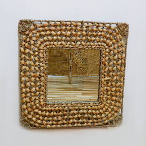 Meilleure vente miroir mural moderne en jacinthe d'eau artisanat de haute qualité pour la décoration de salon de maison de luxe taille personnalisée - Product Image 1