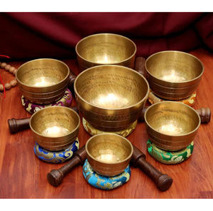 ขันเสียงสเตนเลสสตีลรักษ์โลกสวยงาม ทำด้วยมือจากทิเบต เสียงธรรมชาติผ่อนคลาย สำหรับการทำสมาธิ โยคะ การบำบัดด้วยเสียง และการฝึกฝนเสียงที่ยาวนาน - Product Image 3