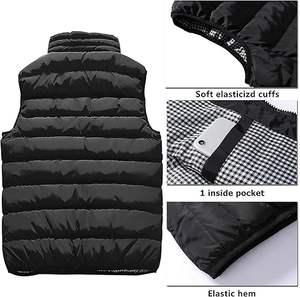 Gilet matelassé décontracté pour homme, col montant, veste d'extérieur - Product Image 2