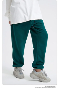 กางเกงวอร์มขายาวผ้าฟลีซสำหรับผู้ชายไซส์ XL กางเกงวอร์มผ้าคอตตอนสีพื้นสำหรับ350gsm - Product Image 3