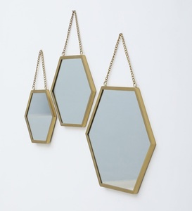 Modern Gold Finished Metal <b>Frame</b> Decorative Wall Mirror Luxury Vanity Mirror for Bedroom & Living Room Wall <b>Hanging</b> - Product Image 5