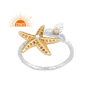 Anillo de plata de ley fina con diseño de estrella, joyería personalizada, fabricante - Product Image 1