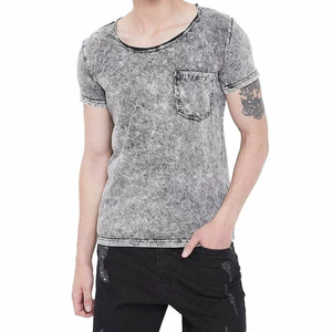 เสื้อยืดผู้ชายไซส์ใหญ่พิเศษซักได้สำหรับฤดูร้อนลายสีพื้นสไตล์ล่าสุดมีบริการ OEM - Product Image 1