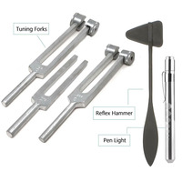 Odontomed ODM-8056 REFLEX Percussion TAYLOR Hammer + PENLIGHT + TUNING Fork + BANDAGE Scissors Manual Steel Surgical Instruments