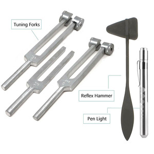 ชุดเครื่องมือผ่าตัดเหล็กกล้าแบบใช้มือ Odontomed ODM-8056 REFLEX Percussion TAYLOR Hammer + ไฟฉาย + ตะเกียงจับจังหวะ + กรรไกรผ่าตัด - Product Image 6