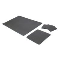Grand organisateur de bureau 5 pièces en cuir ensemble de tapis de bureau avec tapis de souris et sous-verre accessoires essentiels