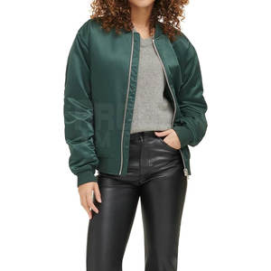 Meilleur prix, blouson bombardier confortable à col montant pour femme, veste d'extérieur en tricot respirant de marque privée pour l'hiver - Product Image 2