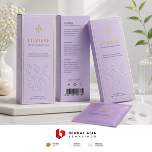 Boîte de masque facial à la lavande luxueuse personnalisée - Product Image 1