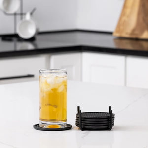 Posavasos Absorbentes de Nuevo Diseño para Bebidas, Acero Inoxidable, Juego de Posavasos 100% Naturales Estilo Rústico para el Hogar y la Cocina - Product Image 1