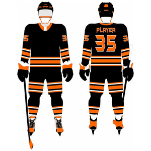 Conjunto de uniforme de hockey sobre hielo personalizado para hombre 100% poliéster transpirable de secado rápido a prueba de viento Jersey y pantalones cortos de hockey sobre hielo para hombre 2025 - Product Image 4