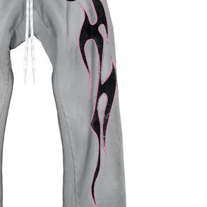 Pantalons évasés pour hommes de haute qualité 100% coton tissu bas quantité minimale de commande pantalons évasés pour hommes Vente en gros sur mesure Logo Design - Product Image 4