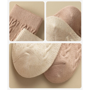 Wholesale High Quality Cotton <b>Socks</b> <b>Winter</b> Thicken Warm Jacquard Knitted Solid <b>Socks</b> for Ladies - Product Image 6