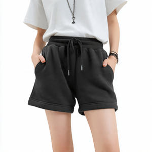 Shorts de survêtement pour femmes, été, taille haute, respirant, écologique, séchage rapide, 420GSM, molleton lourd, coupe ample, streetwear - Product Image 3