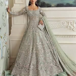 ชุดแต่งงานแบบใหม่ แขนยาว ปักลาย ผ้าระบายอากาศ แฟชั่นใหม่ สามารถสั่งตัดได้ - Product Image 2