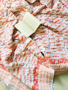 Couverture en katha légère et douce pour bébé, couverture pour bébé en coton biologique cousue à la main, langes pour bébé pour un confort optimal - Product Image 4