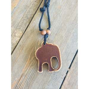 Handmade Wooden <b>Elephant</b> Necklace Cute Wood Jewelry <b>Gift</b> <b>for</b> <b>Her</b> - Product Image 5