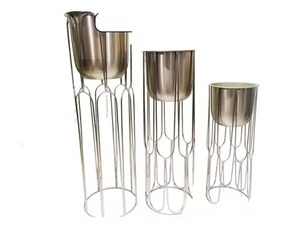 Soporte redondo para plantas de metal de tamaño personalizado para uso en interiores y exteriores, macetas de flores de aspecto Premium para exhibición de decoración moderna del hogar - Product Image 6