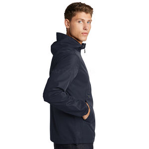 Pull-over de sports d'hiver personnalisé veste coupe-vent à capuche en nylon demi-fermeture éclair poche avant veste de survêtement en polyester imperméable abordable - Product Image 5