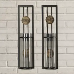 Portavelas de pilar de metal con diseño texturizado y martillado portavelas modernista de Mesa para el hogar y la decoración de la boda de la ocasión - Product Image 3