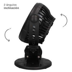 Mini ventilatore da tavolo con clip, nero, 3W, 13cm (Niaros 300010032) - Product Image 4