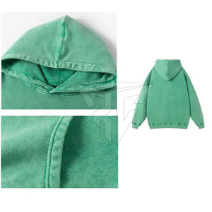 Sudaderas con capucha de lavado ácido de invierno para hombre hechas en fábrica de Pakistán, nuevo diseño, patrón sólido, cuello con capucha - Product Image 3