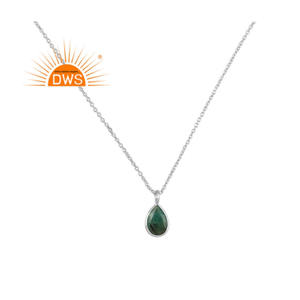 Diseño único 925 Plata Natural Kingman turquesa piedra preciosa colgante collar para mujer diseño personalizado joyería proveedor - Product Image 3