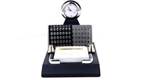 Ensemble de bureau de qualité supérieure avec horloge calendrier perpétuel en métal, bloc-notes, Regal Incorporation, 115x180x135mm, Inde
