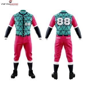 Vente en gros d'uniformes de softball personnalisés avec votre propre conception maillot de baseball de l'équipe pro chemises de baseball pour jeunes pantalons ensemble d'uniformes 2 pièces - Product Image 6