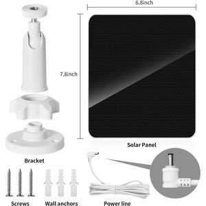 Caricatore Solare 7W-5V con Cavo da 3 Metri per Telecamera Ring Spotlight e Stick up Cam per Sicurezza Esterna e Illuminazione - Product Image 2