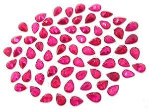 GIA หินควอทซ์รูเบลไลท์สีฟ้าธรรมชาติเจียระไนรูปทรงลูกแพร์สำหรับทำเครื่องประดับอัญมณีหลวม - Product Image 2