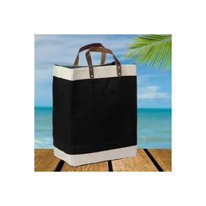 India Manufacturer's Eco-Luxury <b>Jute</b> <b>Shopping</b> <b>Bags</b> with Sophisticated Style Leather Handles Fashionable <b>Jute</b> <b>Bags</b> on Sale - Product Image 3