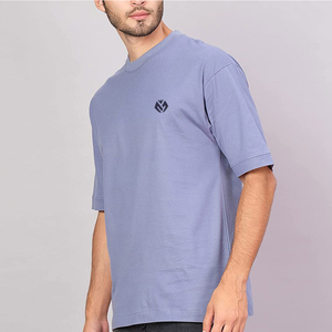 เสื้อยืดผ้าฝ้าย100% สำหรับผู้ชายขนาดใหญ่พิเศษเปิดไหล่ปล่อยเล็กๆทรงหลวมดีไซน์ใหม่ - Product Image 4