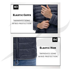 Veste matelassée North personnalisée de haute qualité à face noire pour garder la chaleur Vestes matelassées North-Face pour hommes Veste d'hiver pour homme - Product Image 6