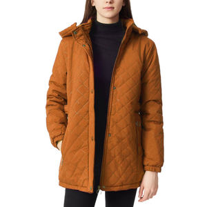 Button Pockets Zippers WOMEN Custom Logo Breathable <b>Jacket</b> Cotton Filling 100% Warm Fitted Down Stylish Removable Hood genuine - Product Image 3