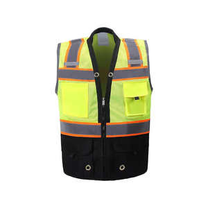 Vêtement de travail haute visibilité, veste de sécurité sans manches avec bande réfléchissante pour les travailleurs du bâtiment et les travailleurs en extérieur - Product Image 3