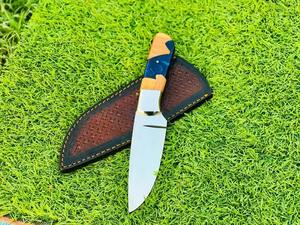 Cuchillo de caza de acero D2 hecho a mano con Funda de cuero compatible con OEM personalizable bellamente diseñado - Product Image 3