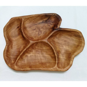 Plateau et plateau en bois pour hôtel, qualité supérieure, fait à la main, forme personnalisée, vaisselle, plateau pour fruits secs et nourriture - Product Image 1