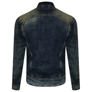 Vestes en jean pour hommes, coupe ajustée, manteau en jean décontracté de couleur unie, vêtements à la mode pour hommes - Product Image 2