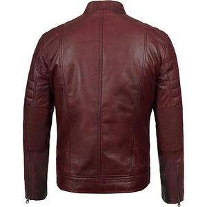 Veste en cuir 100% pur, élégante et tendance, de bonne qualité, nouvelle conception, col montant, veste d'hiver pour hommes, best-seller - Product Image 3