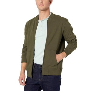 Surpiqûres propres Bold Fit Bomber Jacket Poche intérieure Solide Build Weather Shield Active Wear Bomber Jacket - Product Image 4