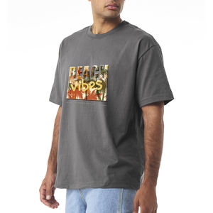 Alta calidad Heavyweight 280gsm 100% algodón de gran tamaño impreso liso personalizado hombres camisetas Haus Industries - Product Image 3