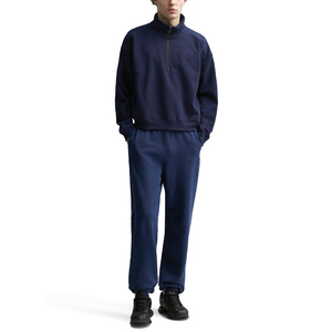 2025 usine personnalisé col rond 1/4 demi fermeture éclair polaire pull coton hommes hiver Streetwear coupe régulière sweat brodé - Product Image 5