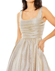 Platino BLANCO Gatsby Miss Fisher Flapper Vestido de fiesta Elegante falda hasta el té Adornos de cristal Tela crepé Estilo sexy - Product Image 5