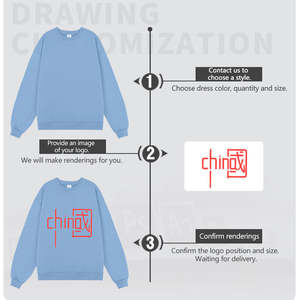 Men's 100% Cotton Breathable Embroidered ODM <b>Sweatshirt</b> for Spring-Indoor/Outdoor Use Comfortable Daily Wear Pocket Design Loose - Product Image 6