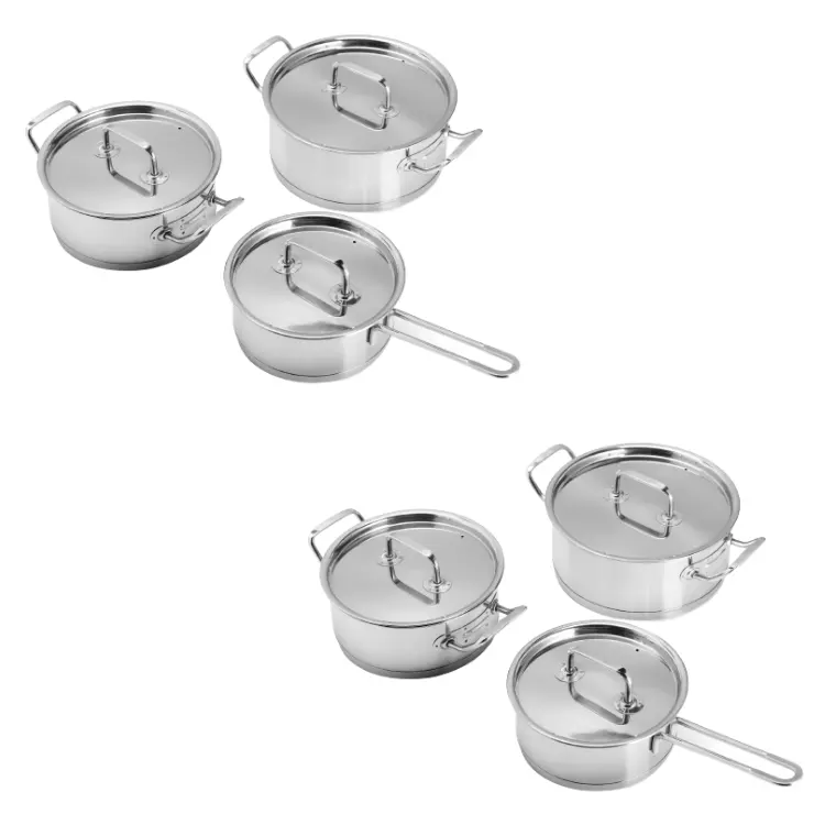 Cookware Set Customized Service Stainless cooking pot set Customized Packaging Vietnam Manufacturer