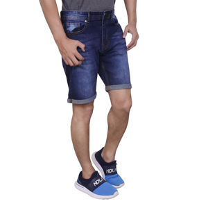 Wholesale <b>Shorts</b> Jeans High Quality Custom logo Acid Washed Double Waisted Denim <b>Shorts</b> for <b>Men</b> - Product Image 2