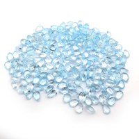 Lote de 104 Piezas de Topacio Azul Cielo Natural, Corte Pera, 4x6mm, Certificado IGI, para Joyería