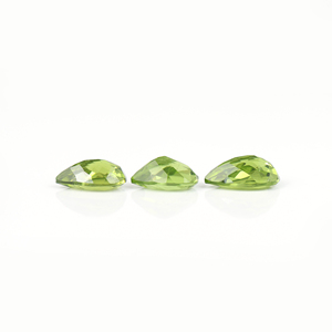 Piedra preciosa suelta de corte facetado calibrado en forma de pera de peridoto liso Natural de alta calidad de 7X10MM para hacer joyería precio al por mayor - Product Image 3
