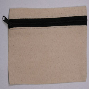 Petite trousse de maquillage en toile de coton écologique de luxe Pochette à crayons cosmétique de voyage avec logo personnalisé Sacs cadeaux recyclés - Product Image 2