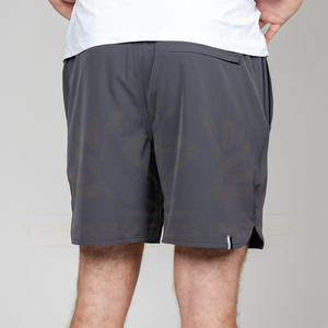 Custom Summer Workout Running Cross-fits Pantalones cortos deportivos para hombre Fitness Athletic Gym Training Pantalones cortos deportivos de poliéster sólido - Product Image 3